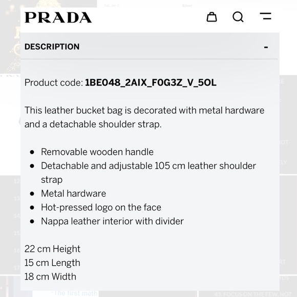 PRADA - White Leather Tambour Bucket Bag - $2,400 - Picture 8 of 9